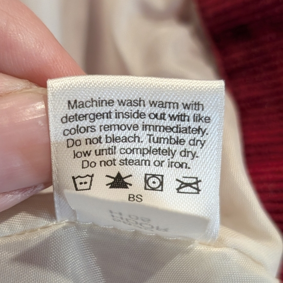 Hanna Andersson Christmas Holiday Corduroy Red Coat Dress Snowflakes 18 24 mo - Picture 10 of 11